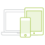 ikony urządzeń - laptop smartphone i tablet