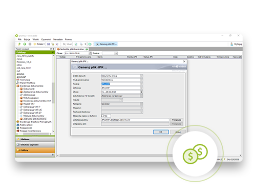 jpk w systemie erp enova365 screen