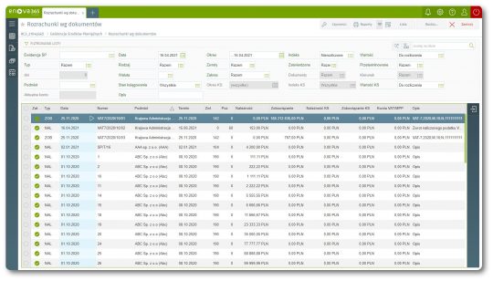 Rozrachunki i rozliczenia w enova365