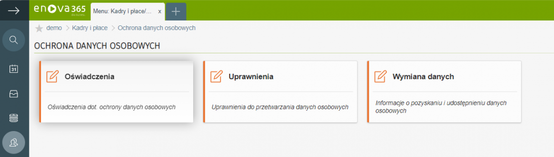 ochrona danych osobowych enova365